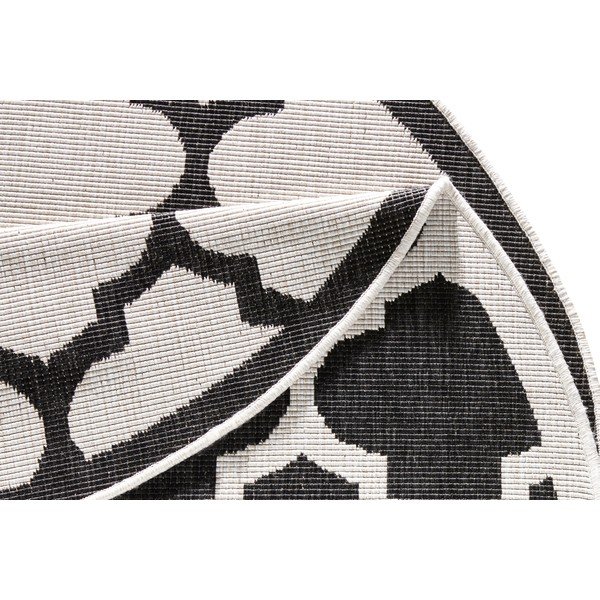 Tappeto da esterno nero e crema , ⌀ 200 cm Palermo - NORTHRUGS-image-4