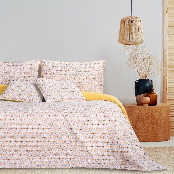 Copriletto giallo per letto matrimoniale 200x220 cm Folky - AmeliaHome-image-1