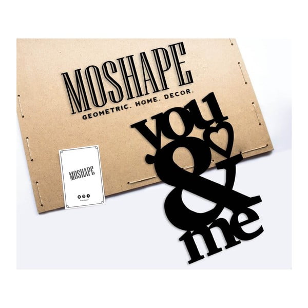 Černá kovová nástěnná dekorace You & Me-image-1
