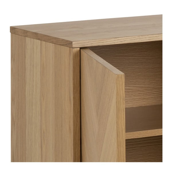 Cassettiera bassa color legno naturale effetto rovere 150x75 cm Nagano - Actona-image-1