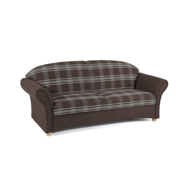 Divano a quadri marrone Corona, 202 cm - Max Winzer-image-2