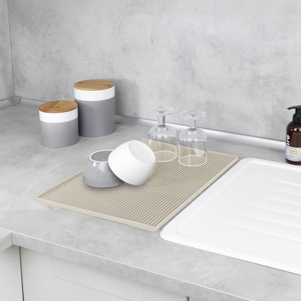 Tappetino scolapiatti beige in gomma 40x30 cm Maxi – Wenko-image-2
