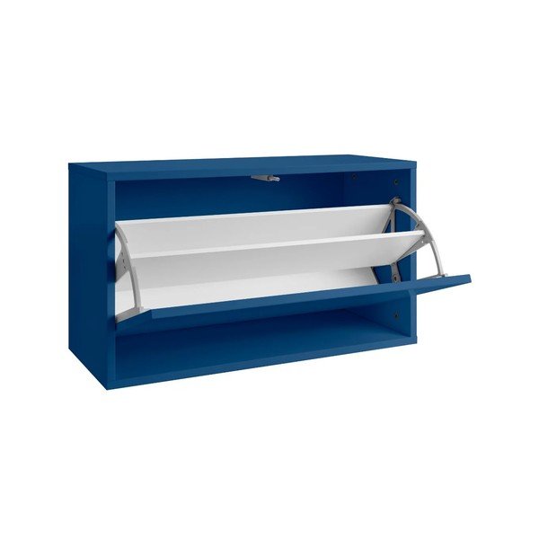 Scarpiera blu con ante ribaltabili/da parete 70x30x40 cm – ReCollector-image-2