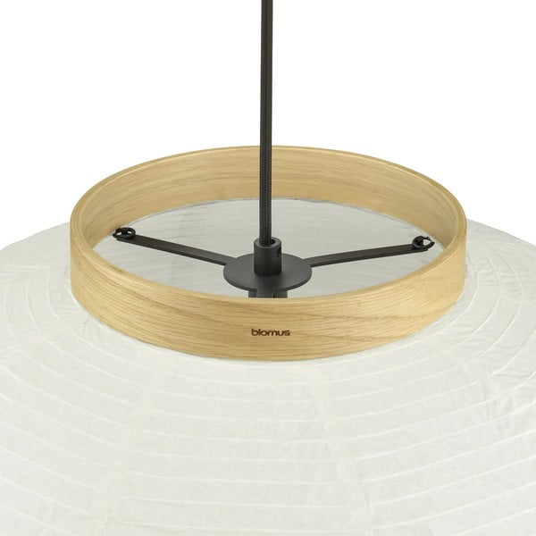 Lampadario bianco con paralume in carta ø 60 cm Kami – Blomus-image-4