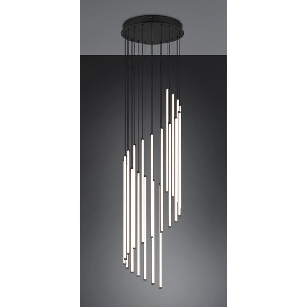 Lampadario LED nero opaco con intensità regolabile ø 37 cm Baxter – Trio-image-2