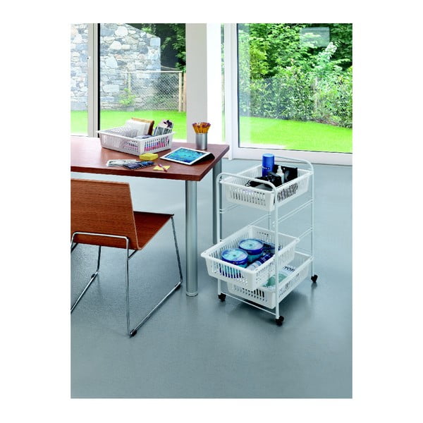 Mensola mobile con 4 cestini India, lunghezza 35 cm - Metaltex-image-4