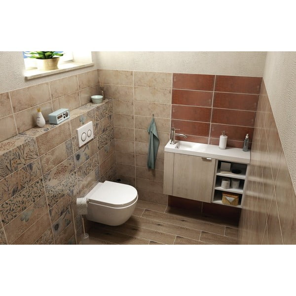 Mobile senza lavabo bianco da appendere 50x50 cm Latus Vi – Sapho-image-2