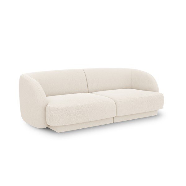 Divano bouclé beige 184 cm Miley - Micadoni Home-image-2