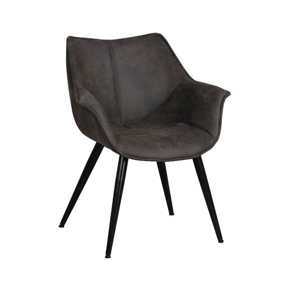 Sedia nera con base in metallo nero Echo - Rowico