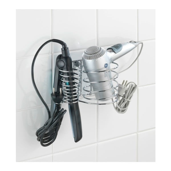 Supporto a parete per asciugacapelli e ferro arricciacapelli Milano - Wenko-image-1