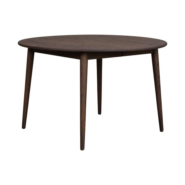 Tavolo da pranzo rotondo pieghevole in rovere marrone scuro ø 120 cm Tyler - Rowico-image-3