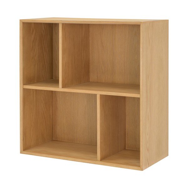 Scaffale modulare in rovere decorato in colore naturale 70x70 cm Z - Tenzo-image-2