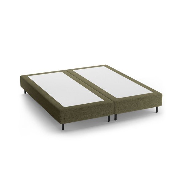 Letto matrimoniale imbottito verde senza testiera 200x200 cm Whale – Micadoni 