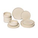 Set di piatti color crema in gres 12 pz Malia - Bonami Selection