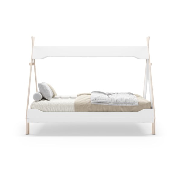 Letto per bambini in legno di pino bianco 90x190 cm Nora - Marckeric-image-2