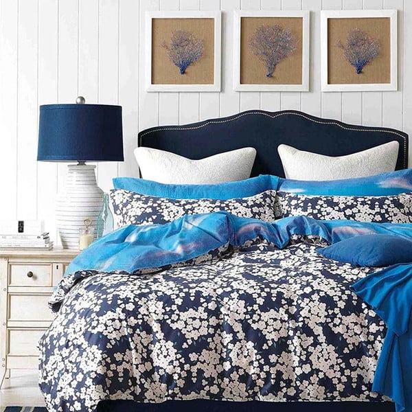 Biancheria da letto matrimoniale in cotone Diamond Achillea, 200 x 220 cm - DecoKing-image-1