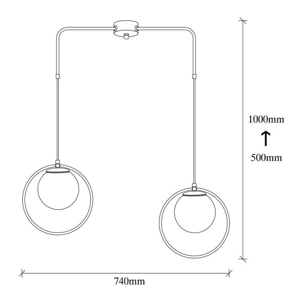 Apparecchio a sospensione in metallo nero Opviq luci Flovena - Opviq lights-image-2