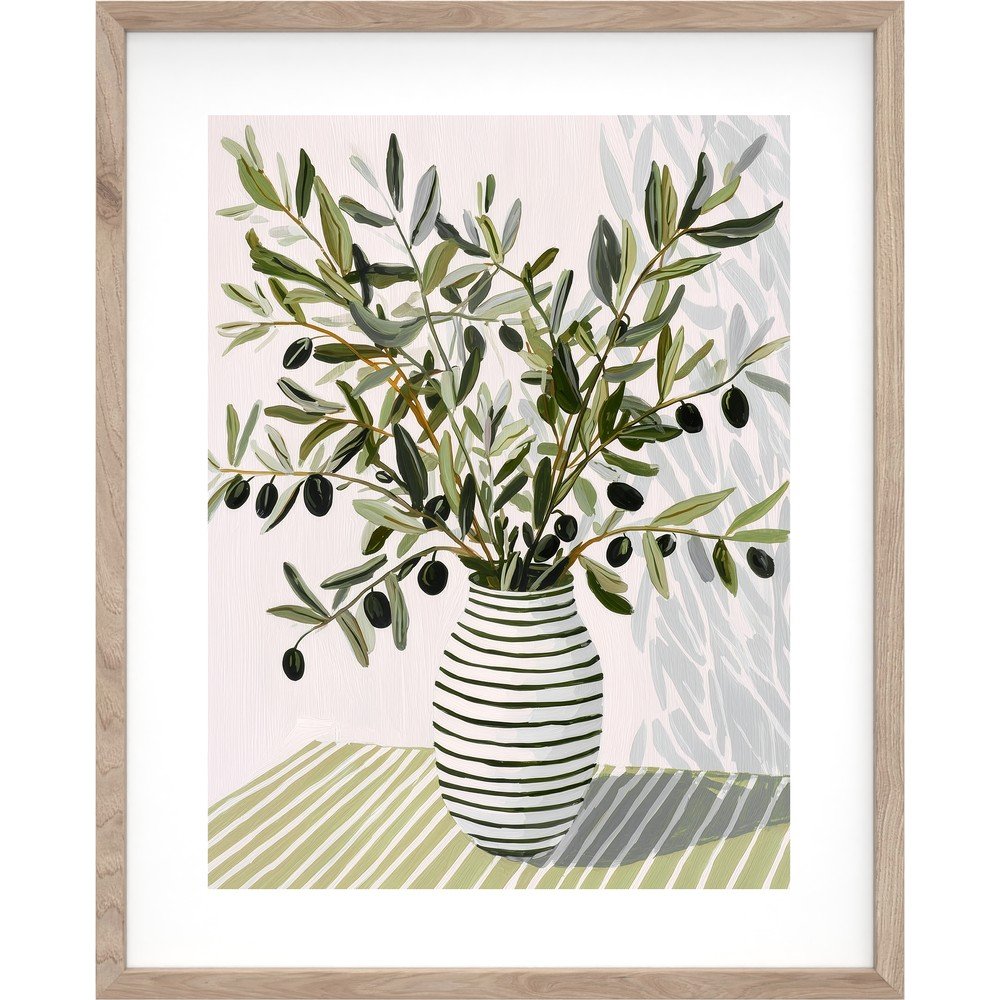 Dipinto stampato con cornice inclusa 40x50 cm Olive Bunch II – Styler | Quadri
