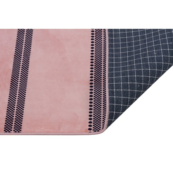 Tappeto rosa lavabile 200x80 cm - Vitaus-image-2