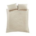 Set copripiumino e federa beige per letto matrimoniale e per letto esteso 230x220 cm Jacob Geo – Catherine Lansfield
