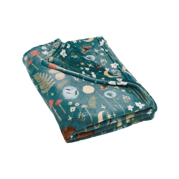 Coperta verde in micropile 130x170 cm Enchanted Twilight Animals – Catherine Lansfield