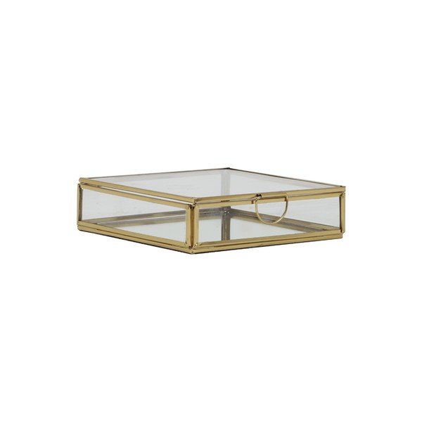 Contenitore decorativo in vetro color oro Mirina - Light & Living