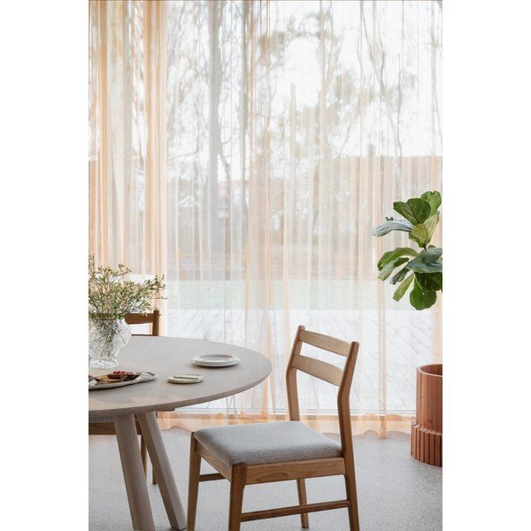 Sedia da pranzo color crema/di colore naturale in rovere massiccio Kerwin – Rowico-image-3