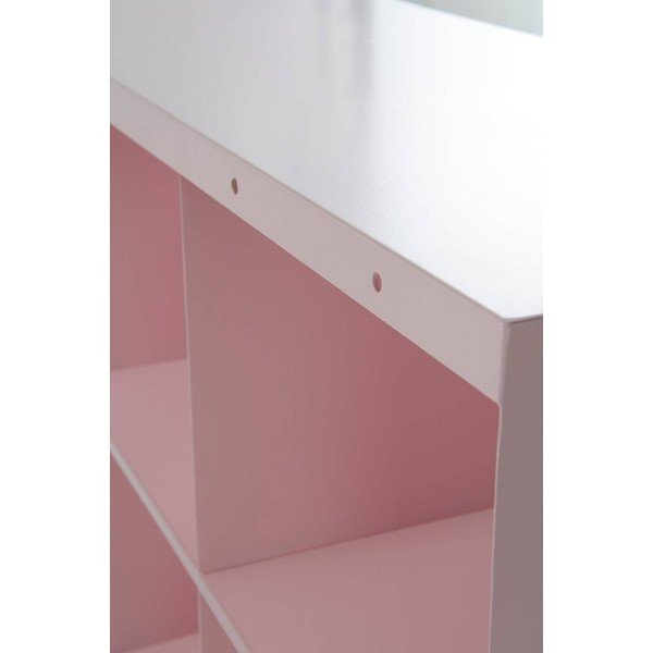 Scarpiera rosa in acciaio da parete 120x70x30 cm Waway – Jotex-image-4