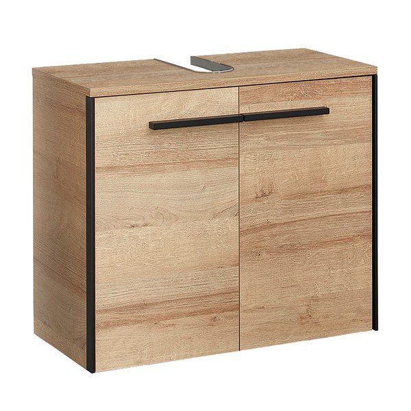 Mobile da lavabo di colore naturale con effetto rovere da appendere 53x60 cm Quickset 395 – Pelipal-image-2