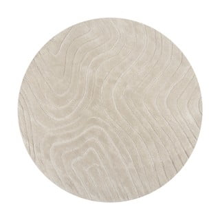 Tappeto rotondo color crema in lana tessuto a mano ø 160 cm Mesmerise Natural - Flair Rugs