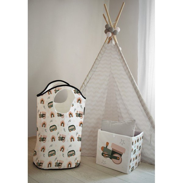 Cesto portaoggetti in tessuto per bambini Little House - Butter Kings-image-1