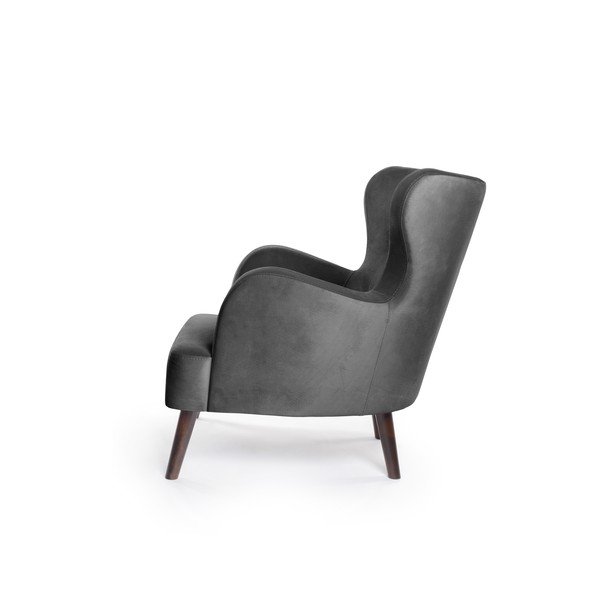 Poltrona in velluto grigio scuro Noemye - Bonami Essentials-image-3