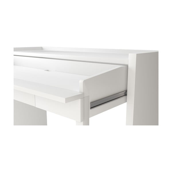 Tavolo da lavoro con piano bianco 36x110 cm Mel - Woodman-image-3