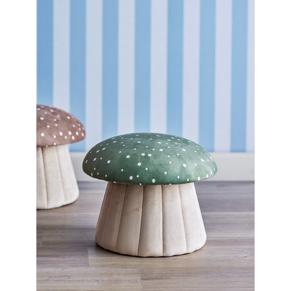 Pouf per bambini verde/beige Lue – Bloomingville Mini-image-1