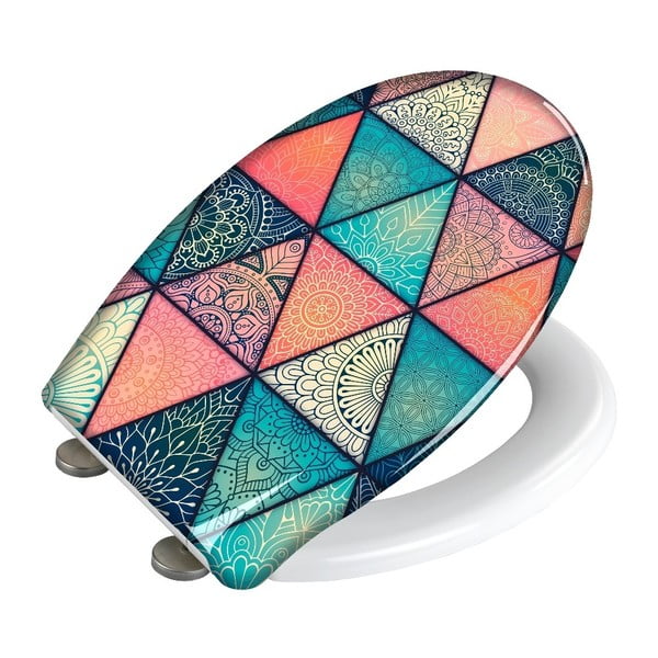 Sedile per wc con chiusura facilitata Easy , 44,5 x 37 cm Geometry - Wenko-image-1