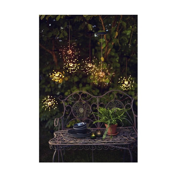 Lampada a sospensione solare a LED per esterni con LED bianchi, altezza 50 cm Firework - Star Trading-image-1