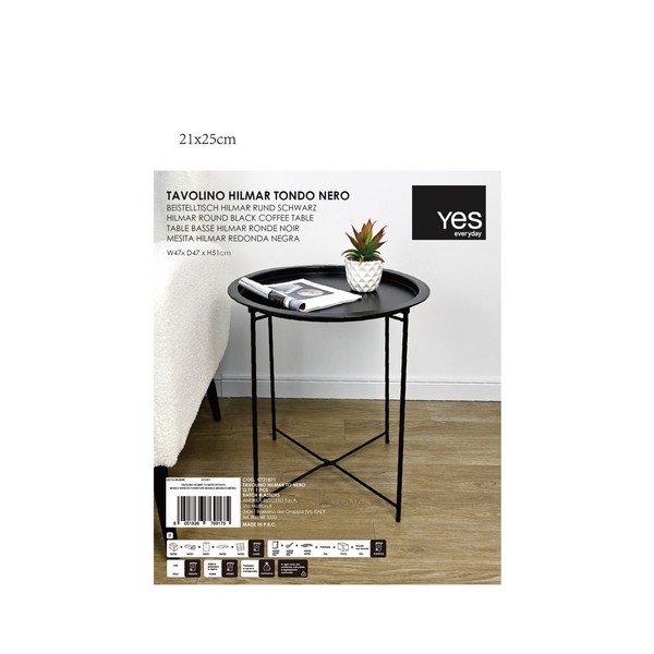 Tavolino rotondo in metallo ø 47 cm Hilmar – Yes Everyday-image-3