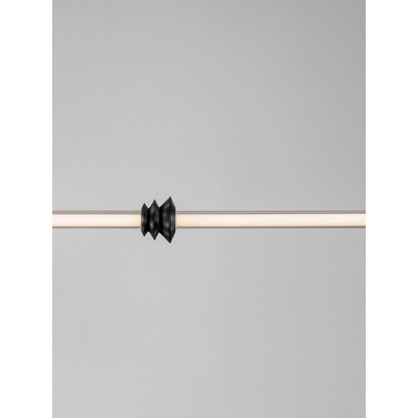 Lampadario LED nero opaco in ceramica con paralume in vetro acrilico con intensità regolabile Stalactite – Nova Luce-image-4