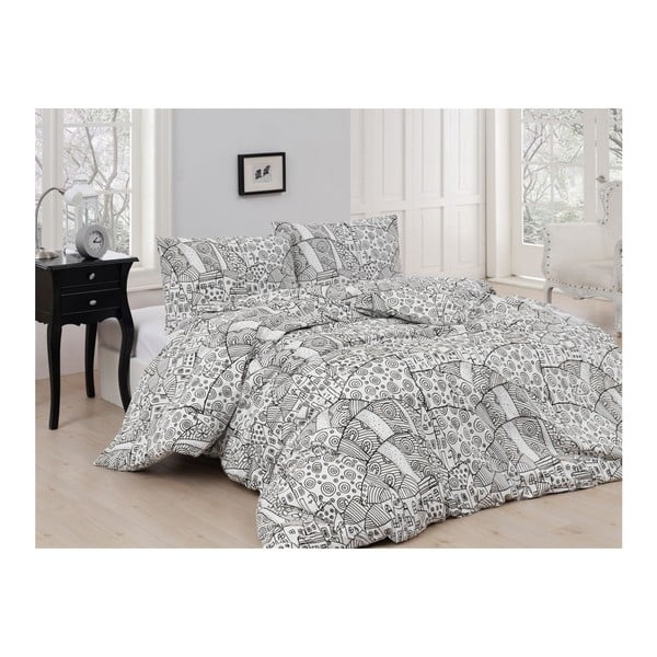 Biancheria da letto in cotone con lenzuolo per letto matrimoniale Magic, 200 x 220 cm - Mijolnir