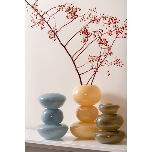 Vaso in vetro giallo chiaro Bubbles - PT LIVING-image-1