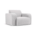 Poltrona grigio chiaro in tessuto bouclé Molino - Micadoni Home