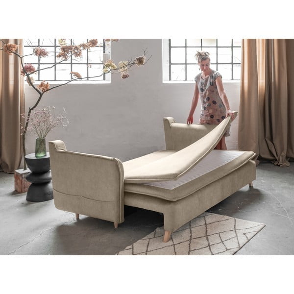 Divano in velluto beige 225 cm Charming Charlie - Miuform-image-4