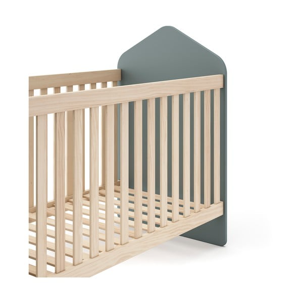 Lettino di colore naturale/verde polveroso con effetto pino 60x120 cm Estefania – Marckeric-image-4