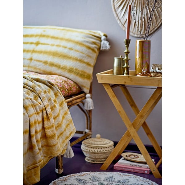 Copriletto giallo per letto matrimoniale 220x260 cm Decia - Bloomingville-image-1