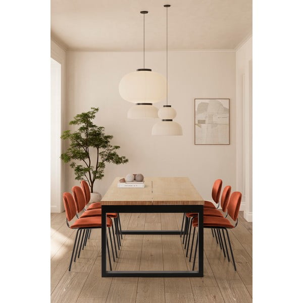 Tavolo da pranzo con piano effetto rovere 100x220 cm Rina – Marckeric-image-1