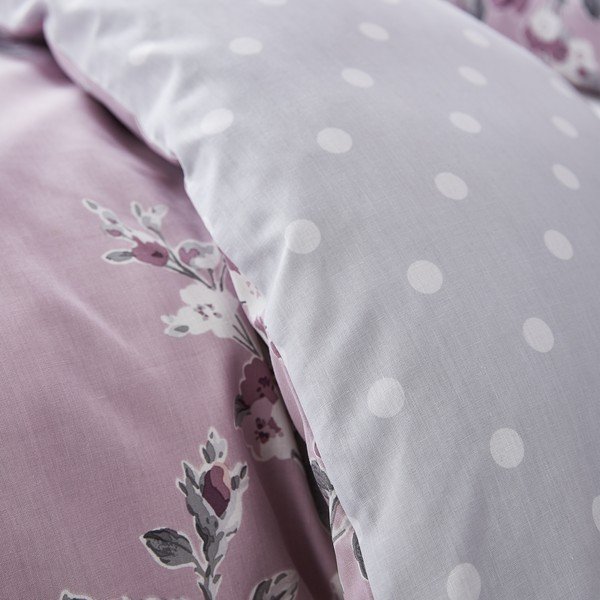 Biancheria da letto viola chiaro Rose, 200 x 200 cm Canterbury - Catherine Lansfield-image-4