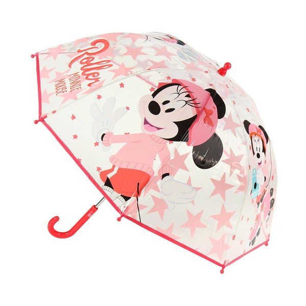 Transparentní dětský deštník Ambiance Minnie, ⌀ 71 cm