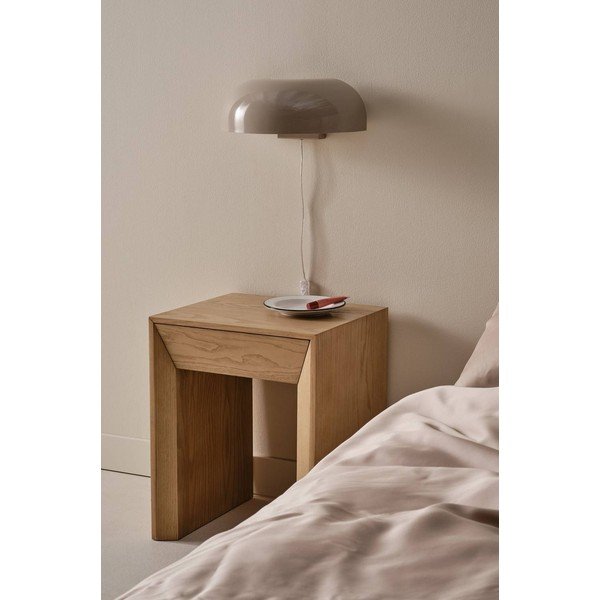 Comodino colore naturale chiaro con effetto rovere Sunnemo – Jotex-image-1