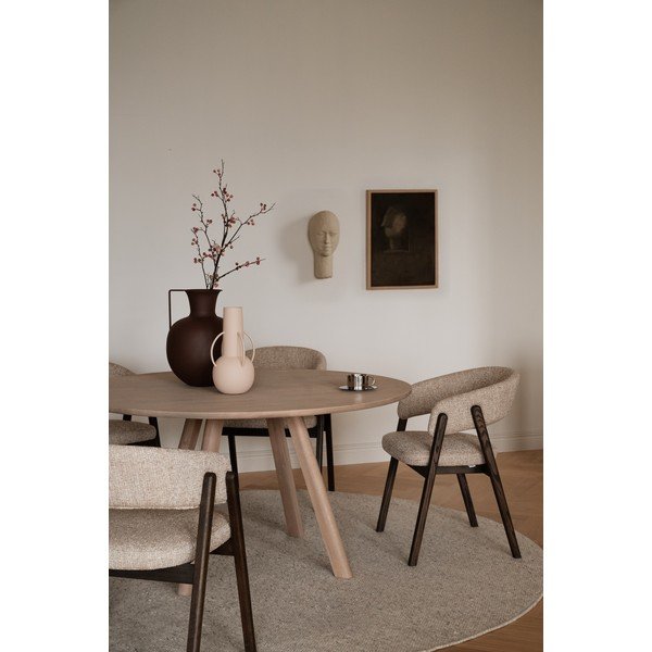 Tavolo da pranzo rotondo in rovere massiccio allungabile ø 140 cm Clapperton – Rowico-image-3