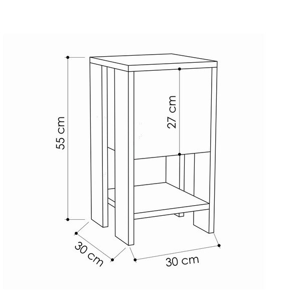 Comodino grigio antracite Ema - Homitis-image-3